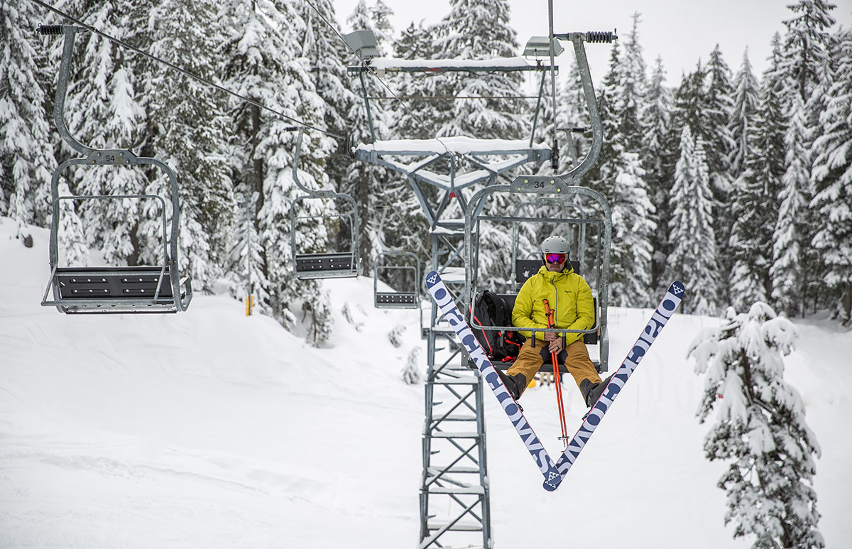 Black Crows Corvus skis (on chairlift)