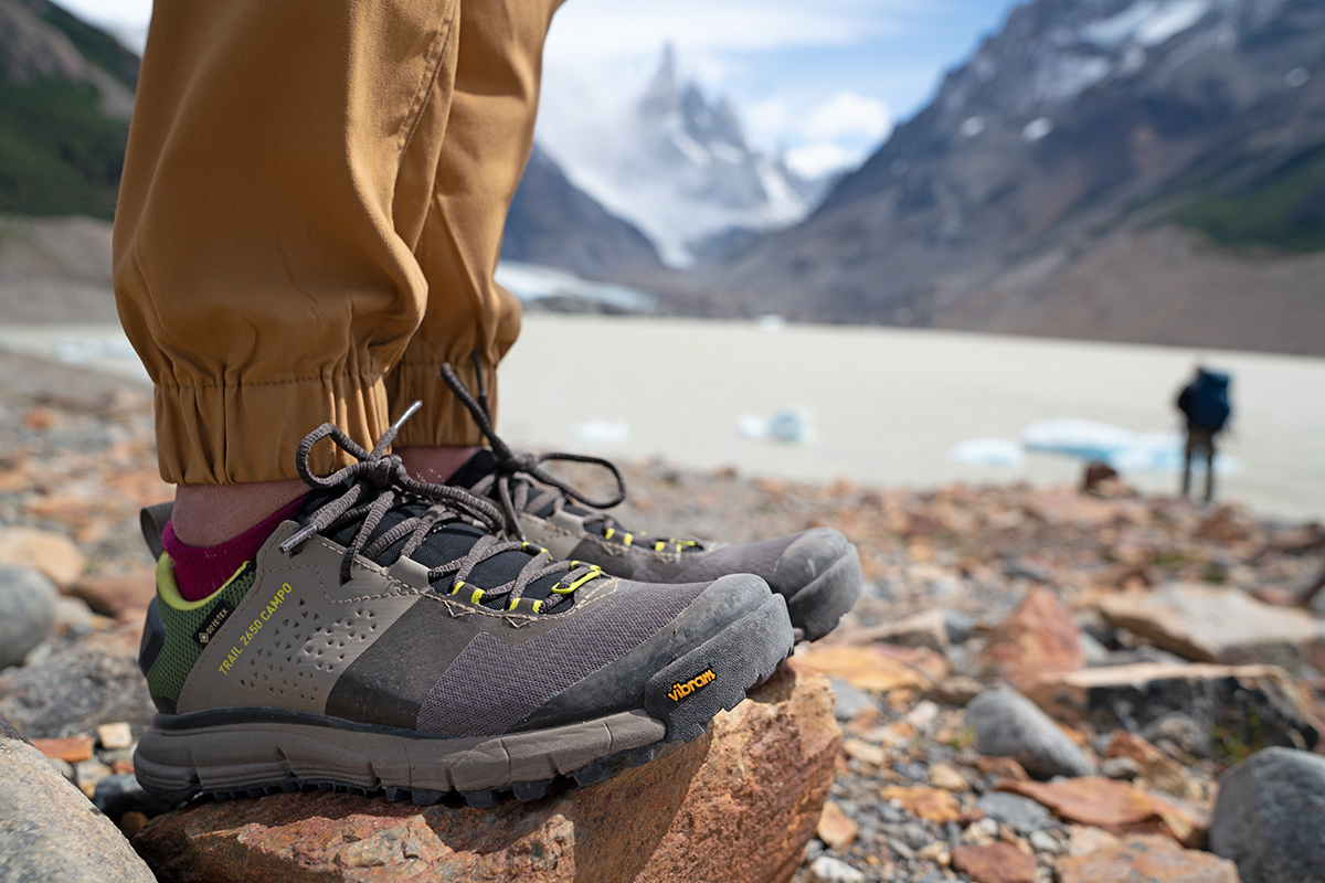 Danner Trail 2650 Campo GTX (close up with lake in the background)