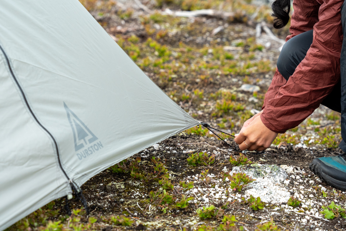 Durston X-Mid 2 (staking out tent)