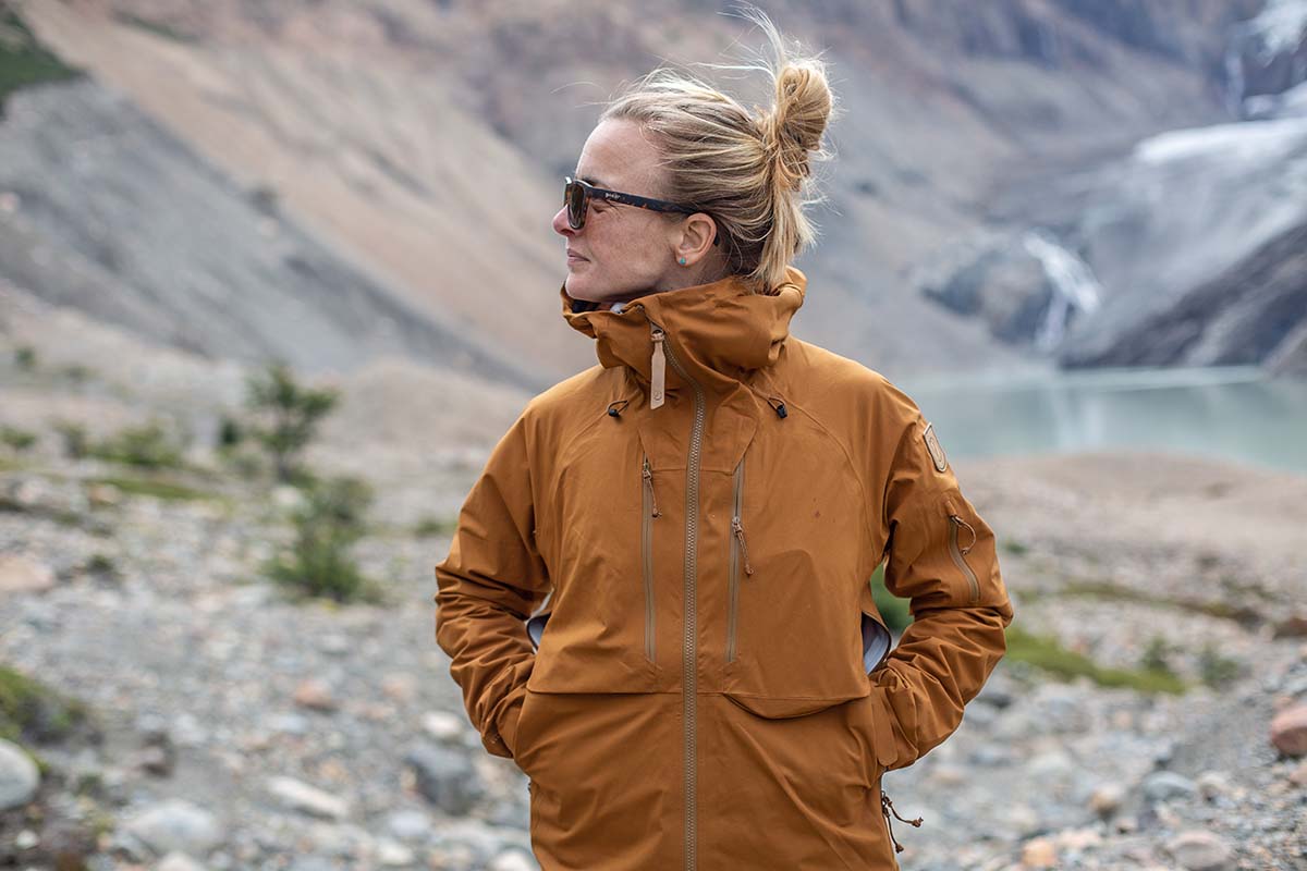 Fjallraven Keb Eco-Shell Jacket (hands in core vents)