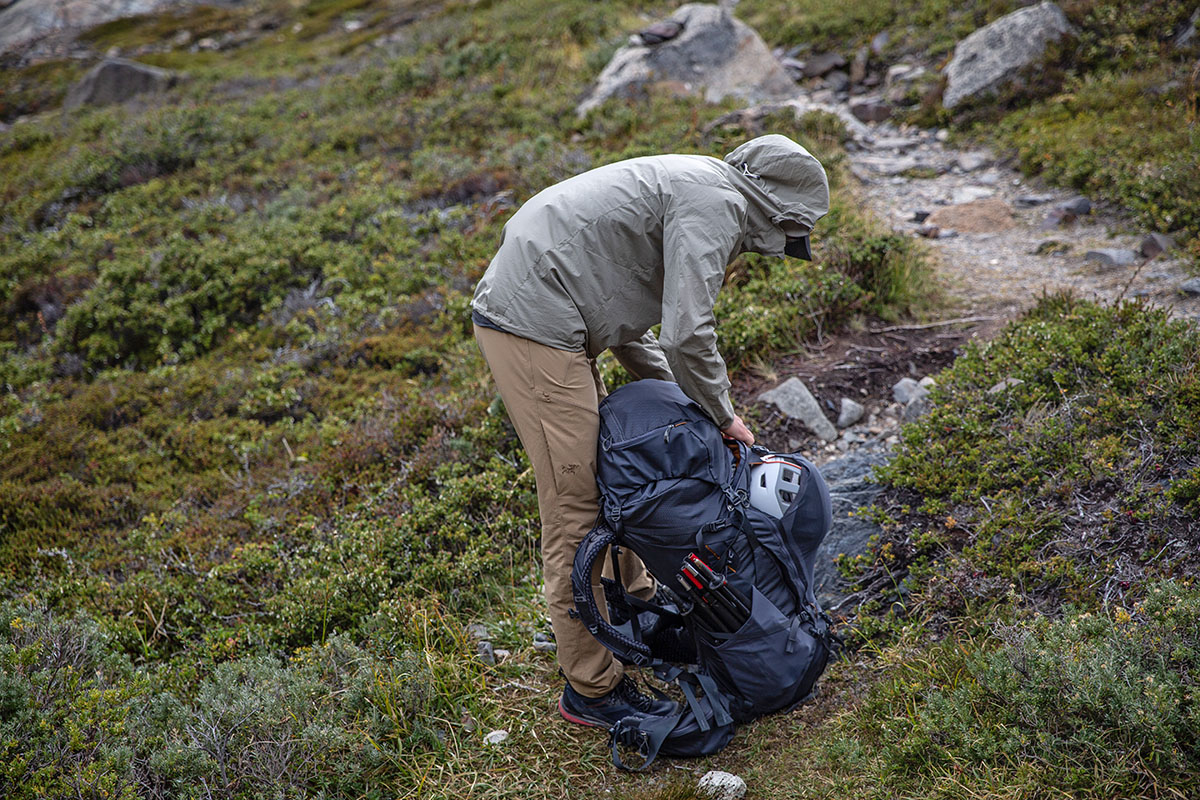 Gregory Baltoro 75 backpack (packing)