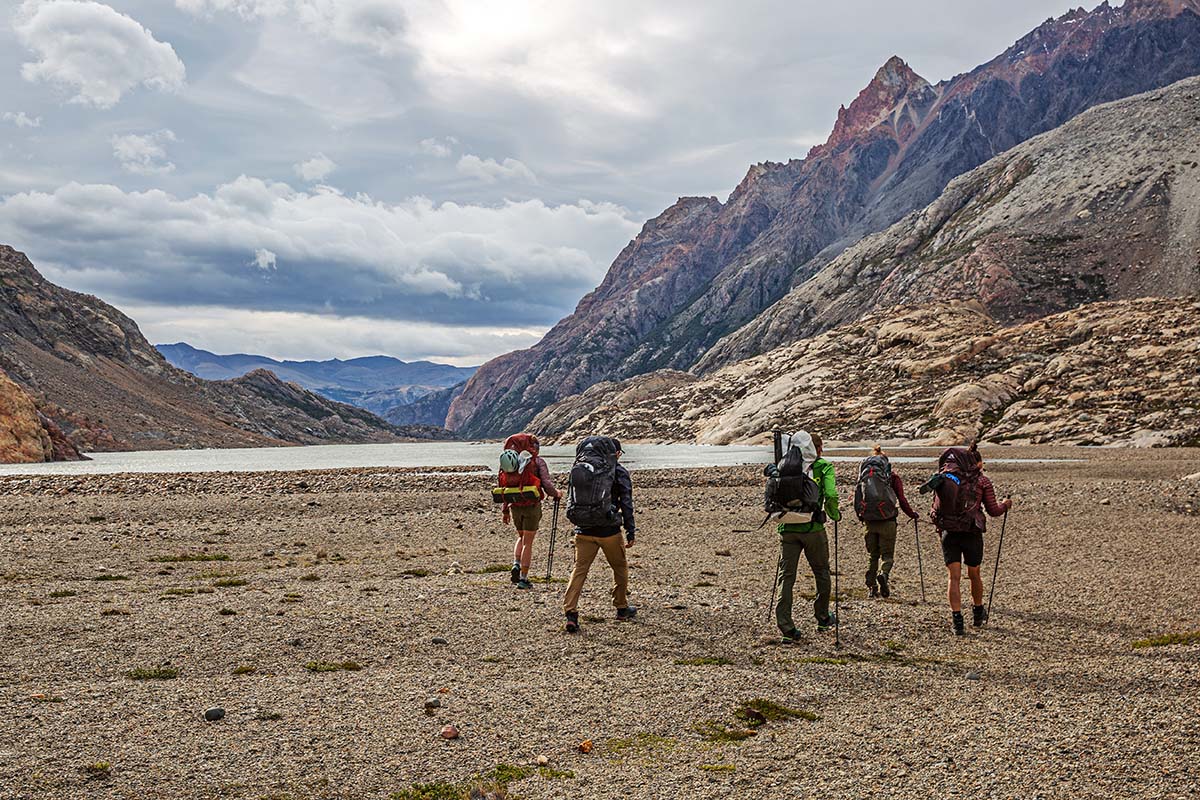 Gregory Facet 55 backpacking pack (hiking near Lago Electrico)