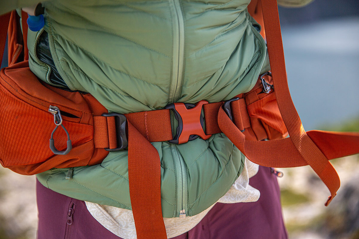 Gregory Jade 63 backpacking pack (hipbelt closeup)