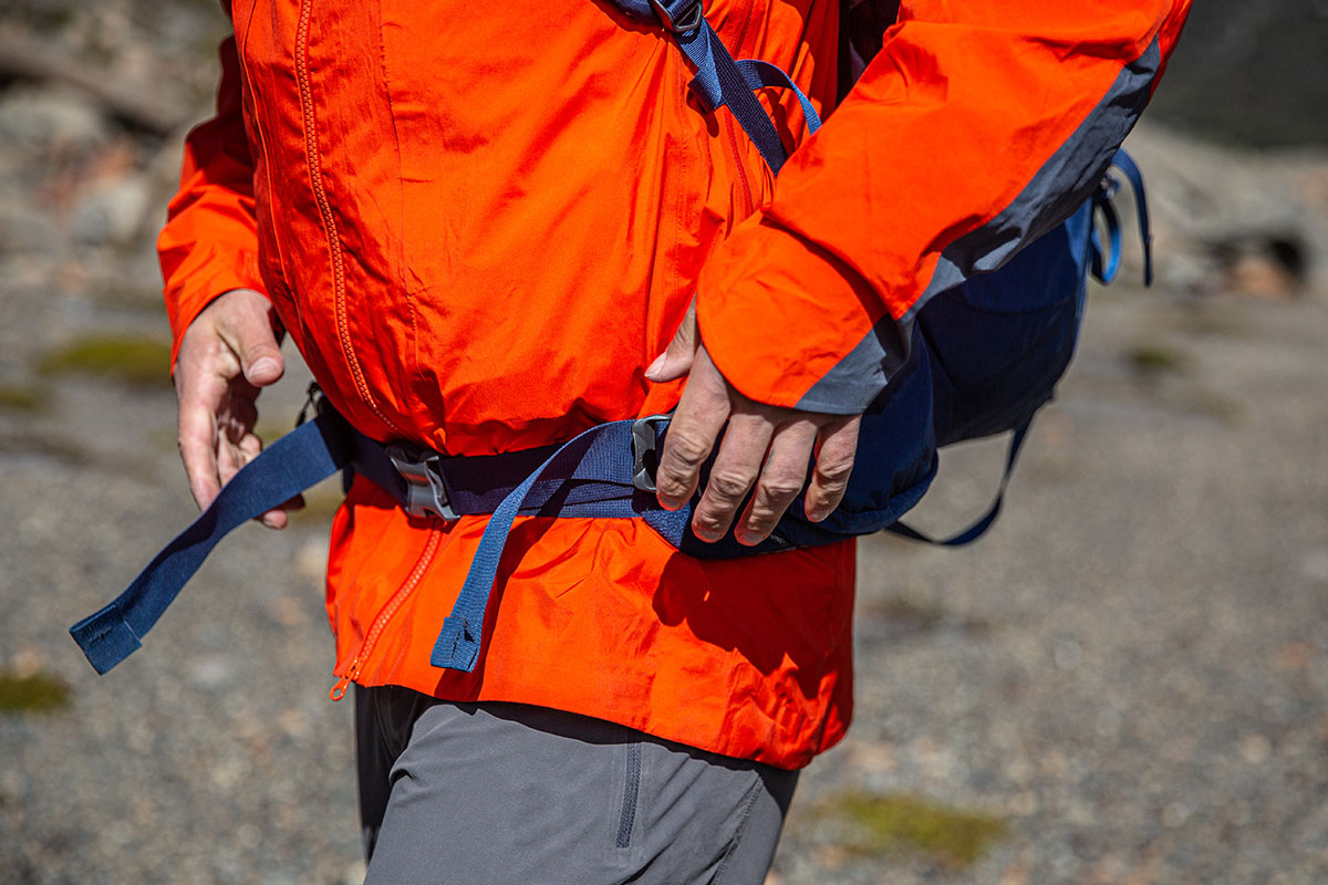 Gregory Katmai 65 backpacking pack (hipbelt closeup)