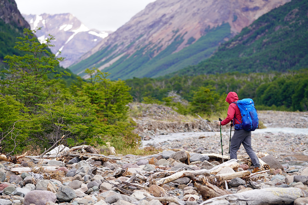 Gregory Optic 58 backpacking pack (hiking in rocks)