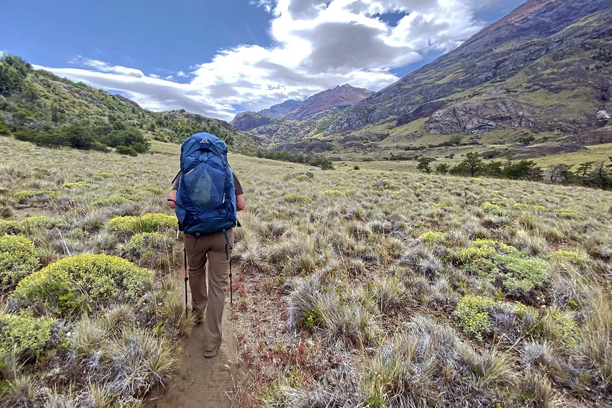 Gregory Paragon 58 backpacking pack (hiking on trail 2)