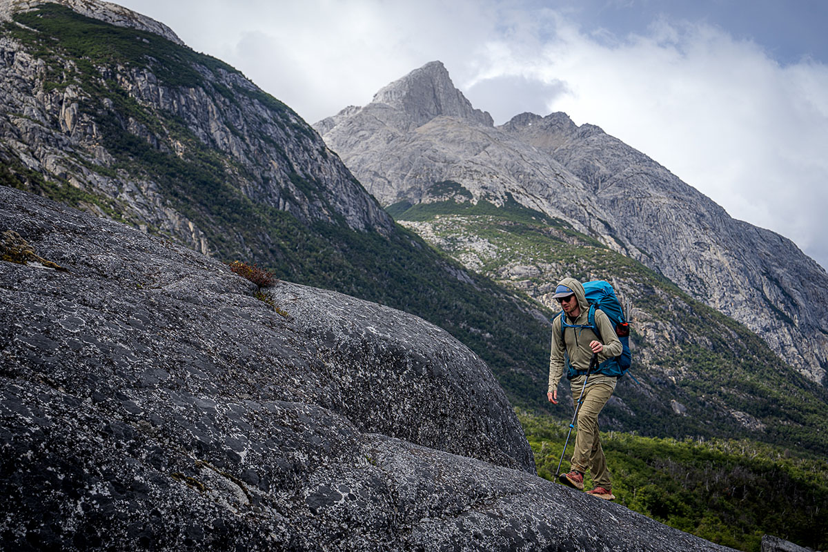 Gregory Stout 70 backpack (in Patagonia mountains)