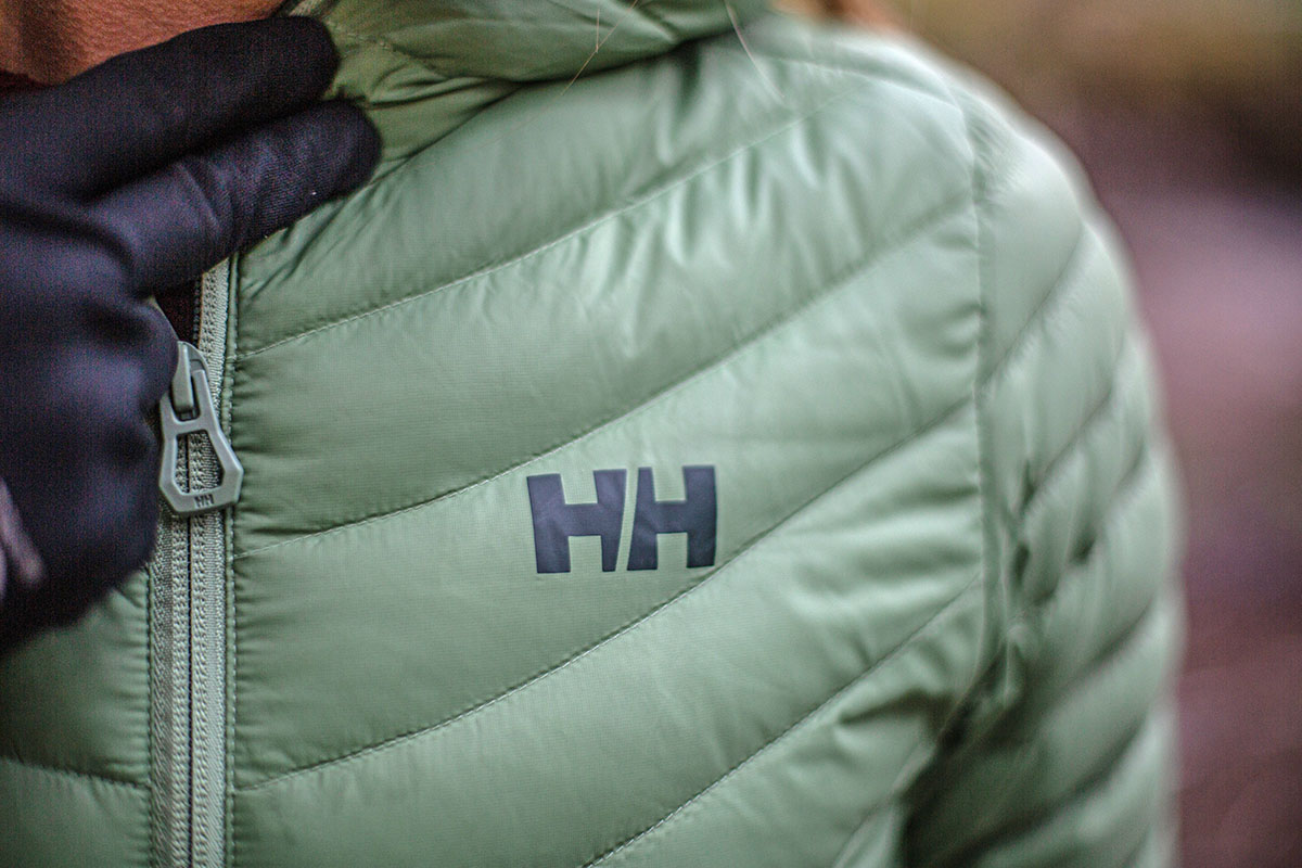 Helly Hansen Verglas Hooded Down Insulator Jacket (logo closeup)