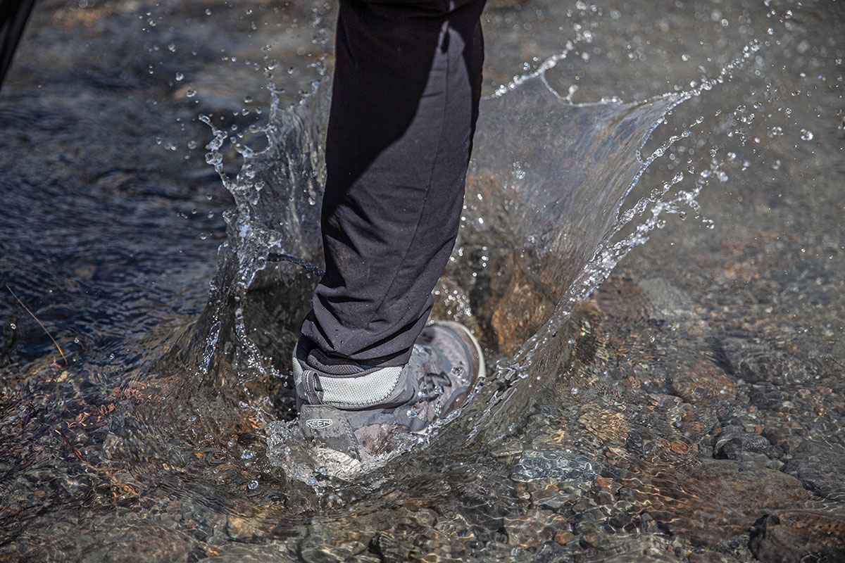 KEEN Terradora Flex hiking boot (stepping in water)
