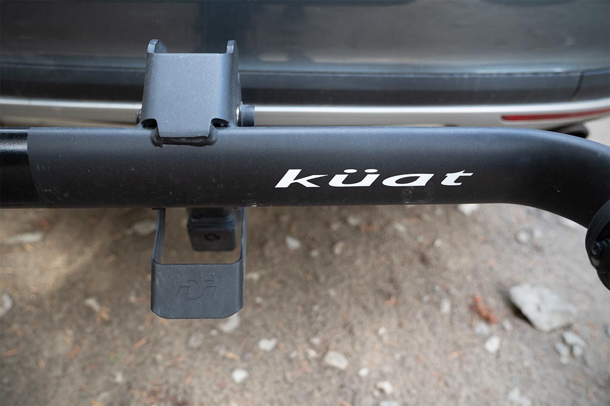 Kuat Transfer V2 hitch bike rack (logo detail)