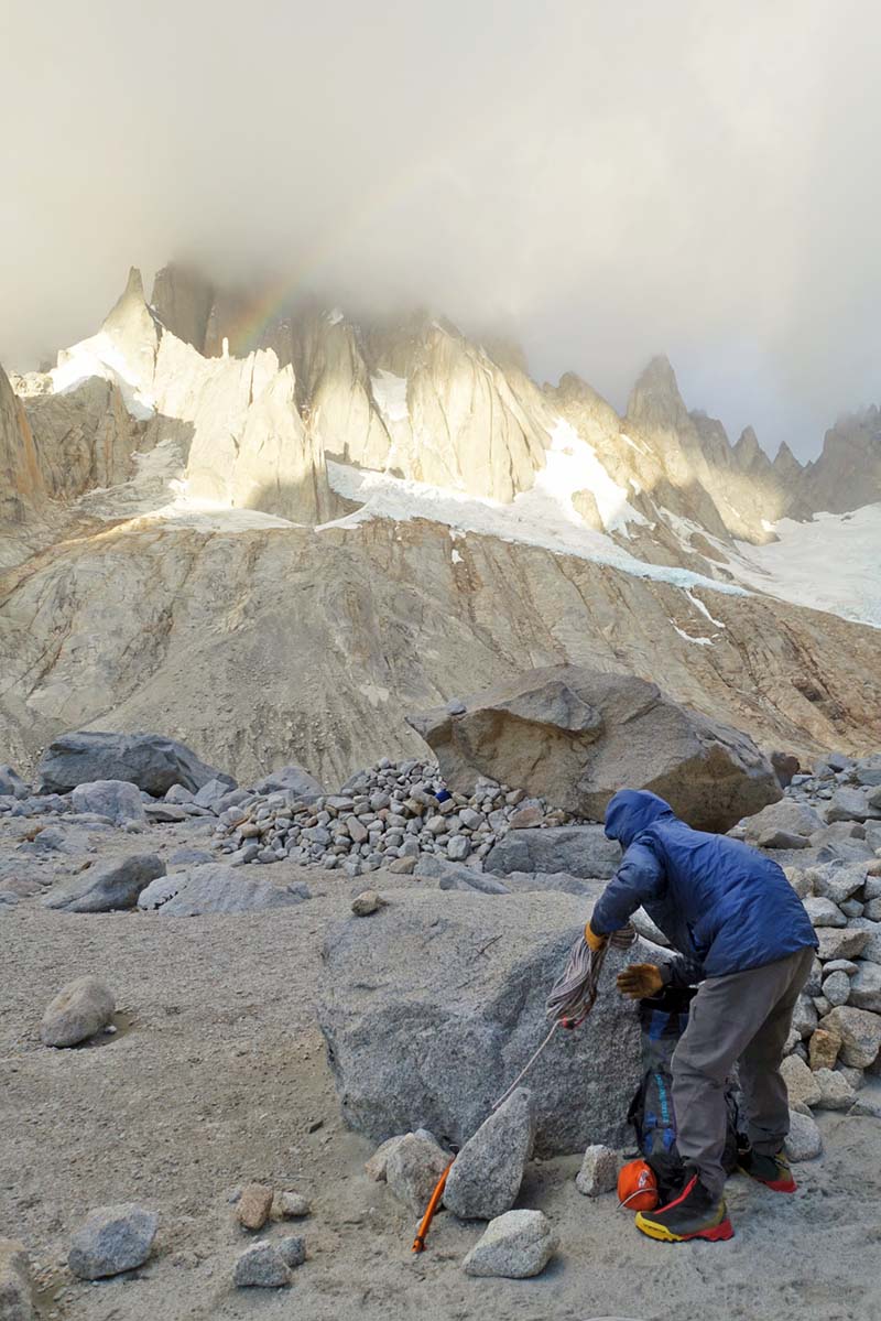 La Sportiva Aequilibrium Top GTX mountaineering boot (packing up in front of Cerro Torre)