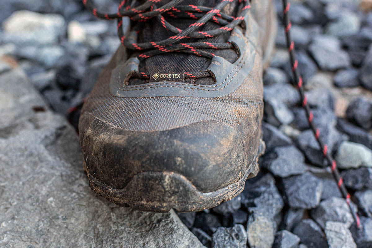La Sportiva TXS GTX hiking boot (closeup of toe cap)