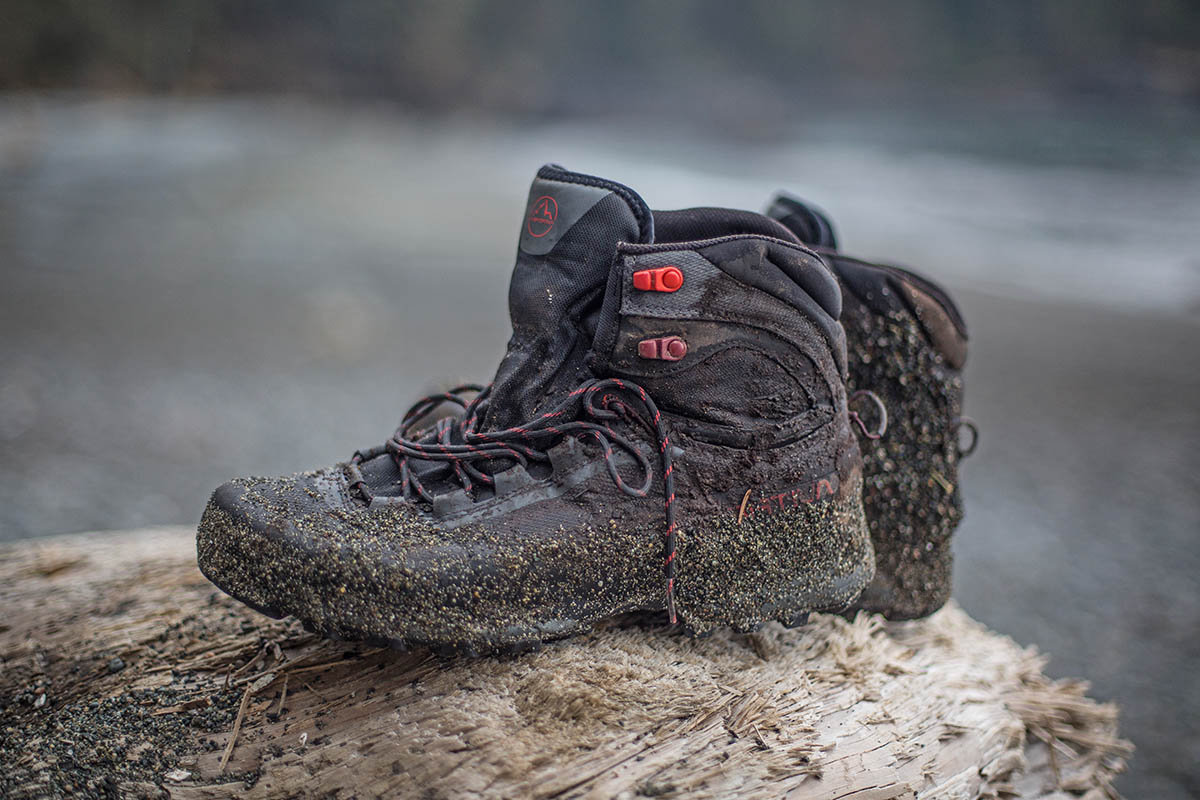 La Sportiva TXS GTX hiking boot (covered in sand and grit)