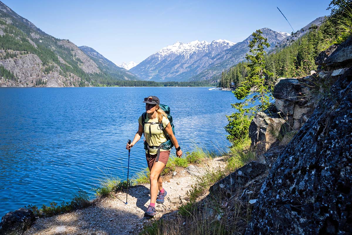 Hiking in the La Sportiva Ultra Raptor II trail running shoes