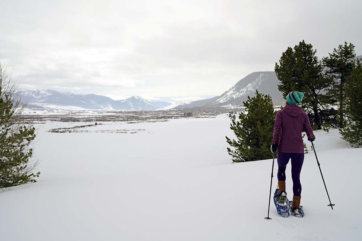 MSR Evo Trail snowshoes (hiking into valley)