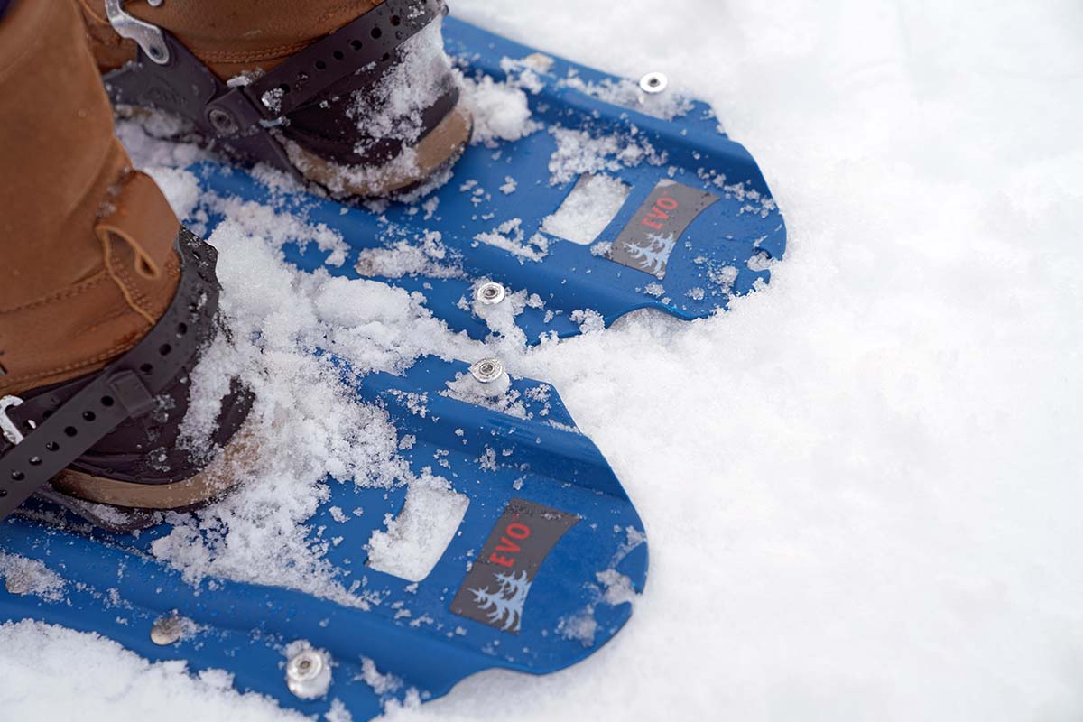 MSR Evo Trail snowshoes (logo on rear)