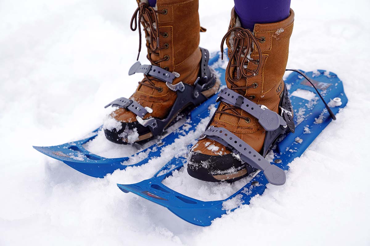 MSR Evo Trail snowshoes (closeup of pair)