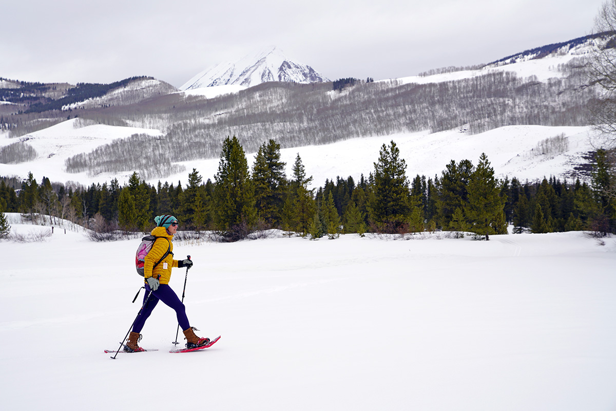 MSR Lightning Ascent Snowshoes (hiking in valley)