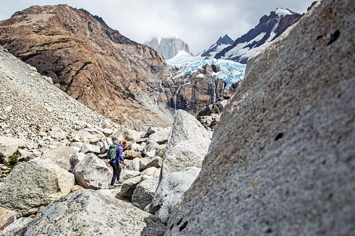 Boulder hopping (Merrell MQM 3 Gore-Tex hiking shoe)