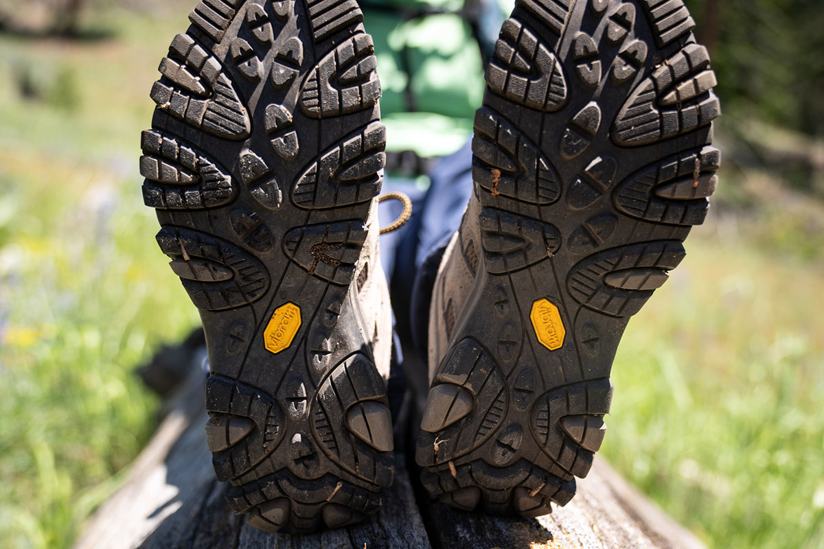 Merrell Moab 3 hiking shoe (traction closeup)