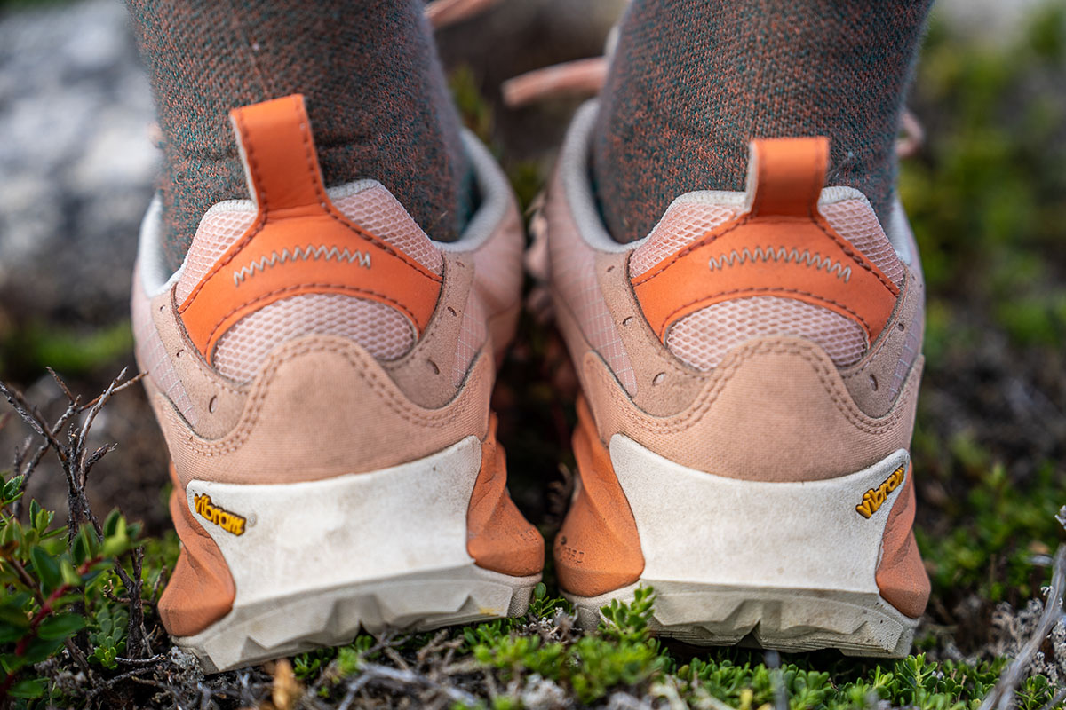 Merrell Moab Speed 2 GTX hiking shoe (closeup of back)