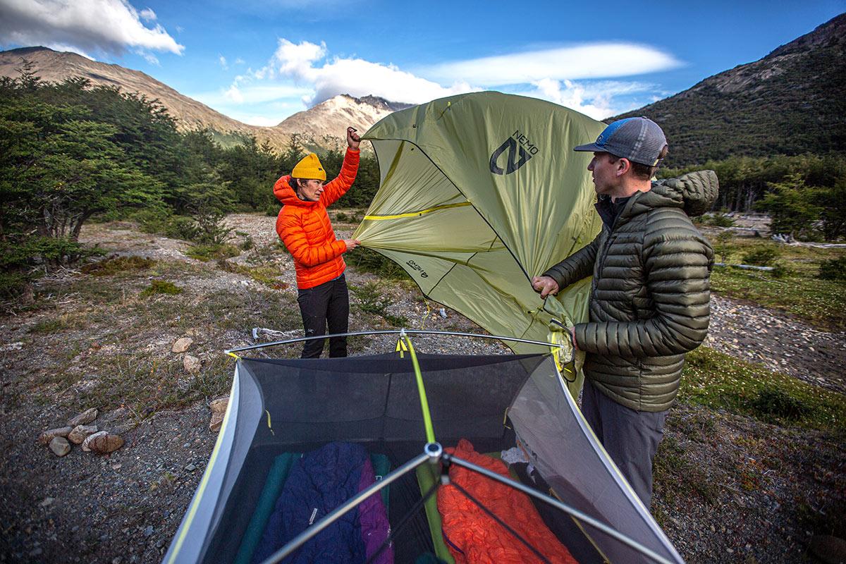 NEMO Hornet 3P Tent (setting up camp in Patagonia)