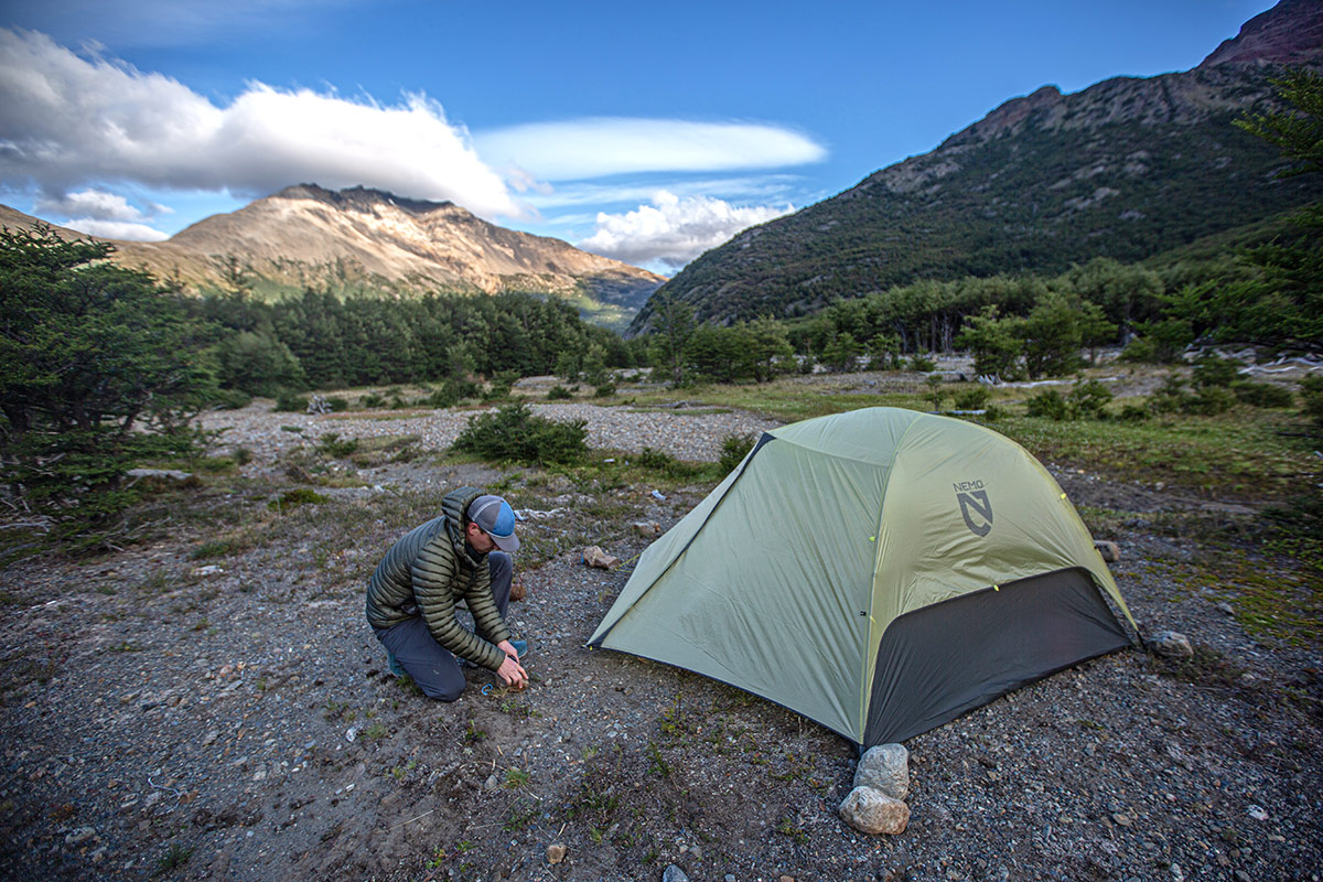 NEMO Hornet 3P Tent (setting up in Patagonia) LG