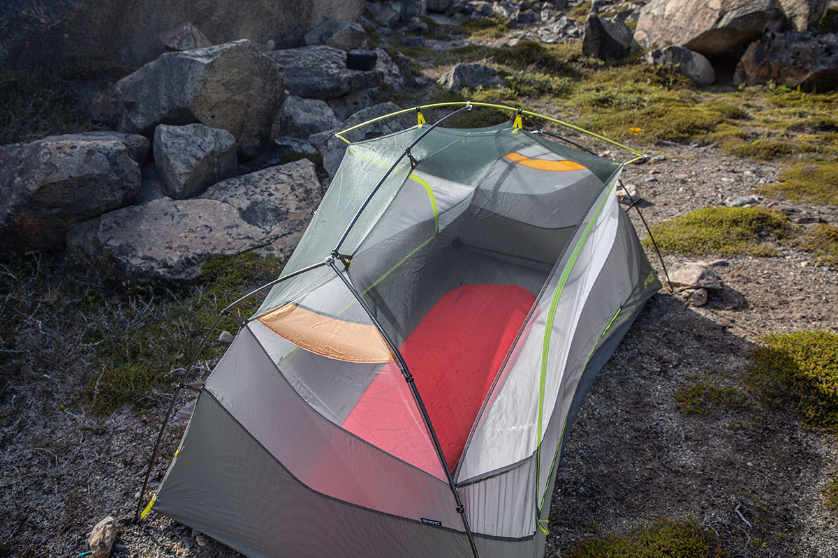 Nemo Dagger OSMO 2P backpacking tent (interior from above)