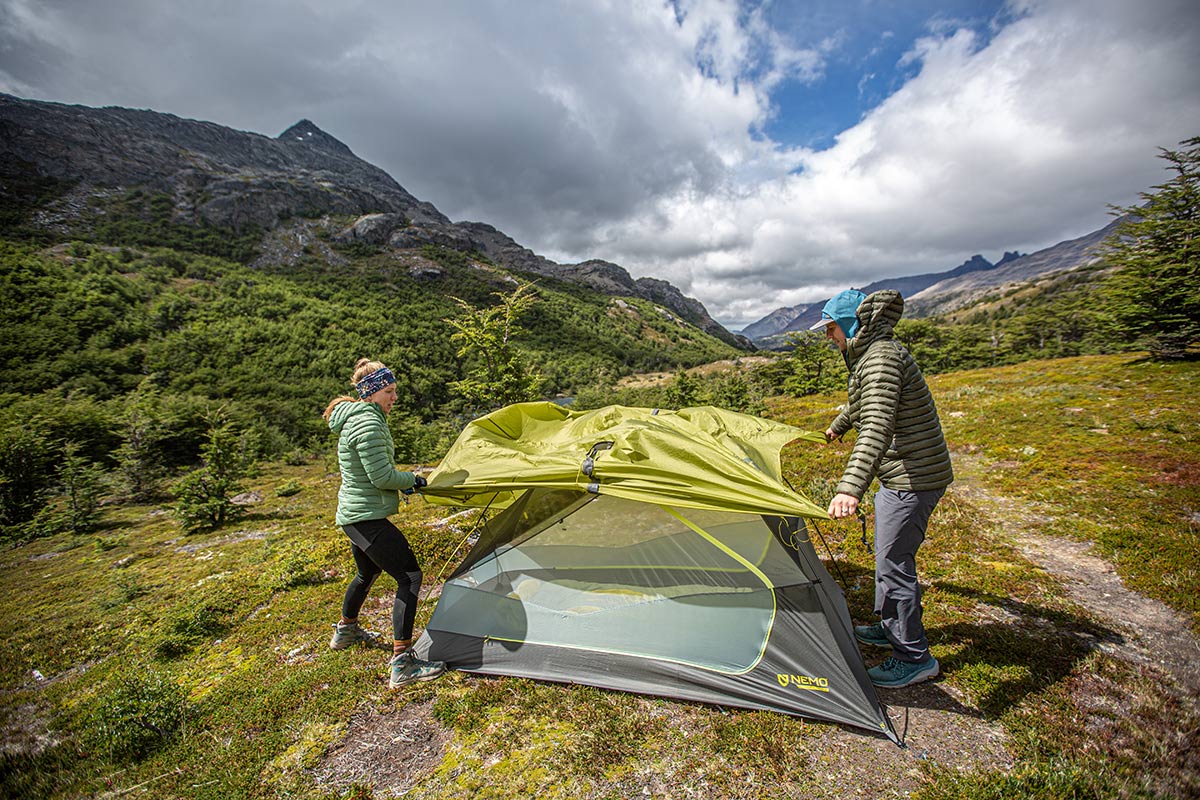 NEMO Dragonfly OSMO 2P tent (pitching the tent in Patagonia)