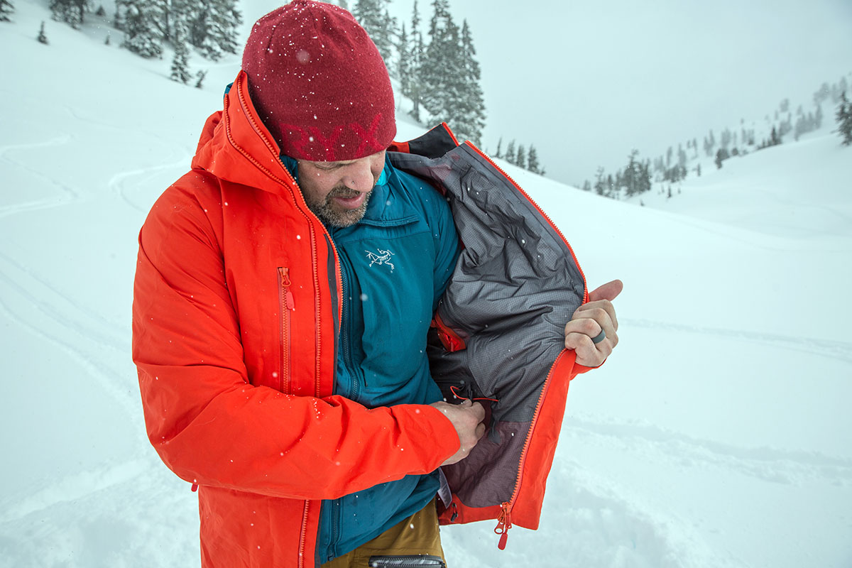 Norrona Trollveggen hardshell jacket (interior)