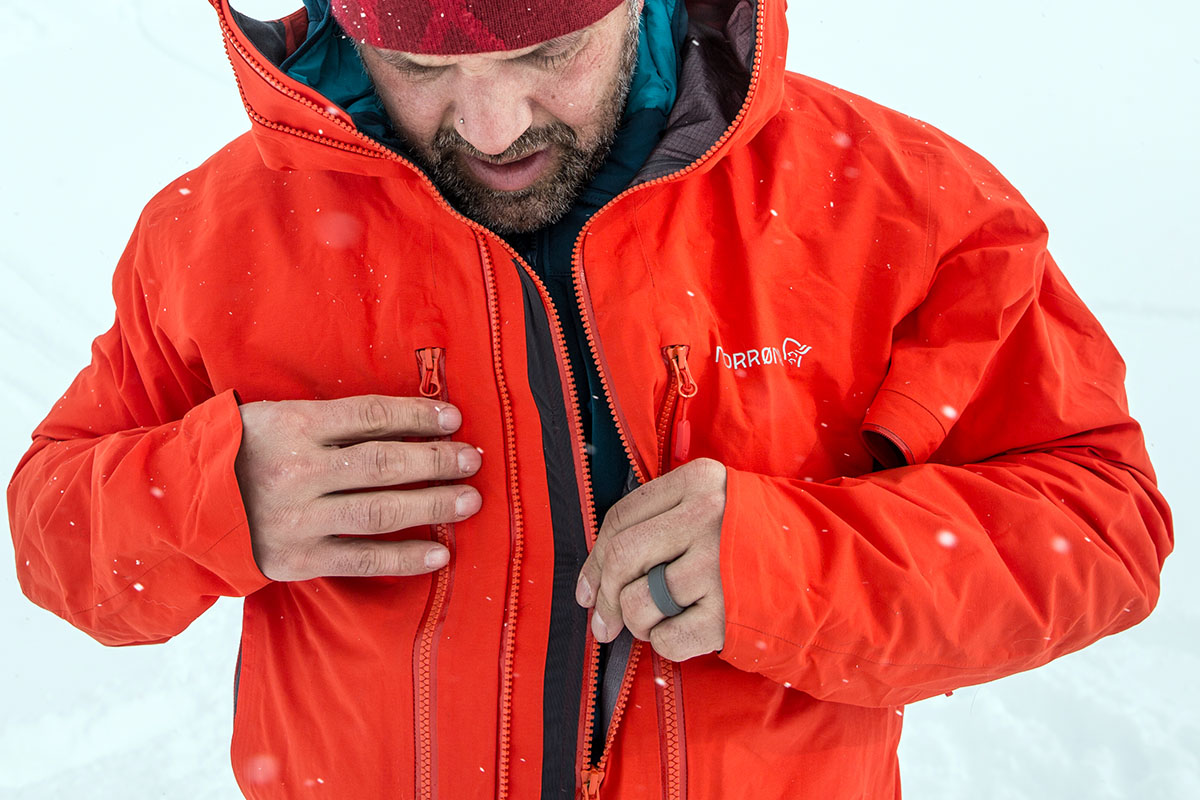 Norrona Trollveggen hardshell jacket (secondary main zipper)