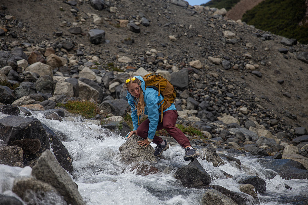 On Cloudwander Waterproof hiking shoes (crossing river)