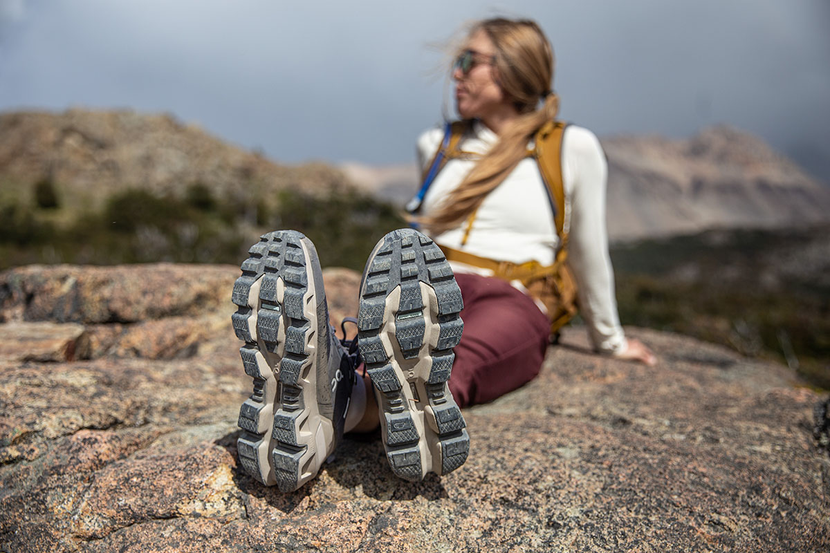 On Cloudwander Waterproof hiking shoes (traction shot)