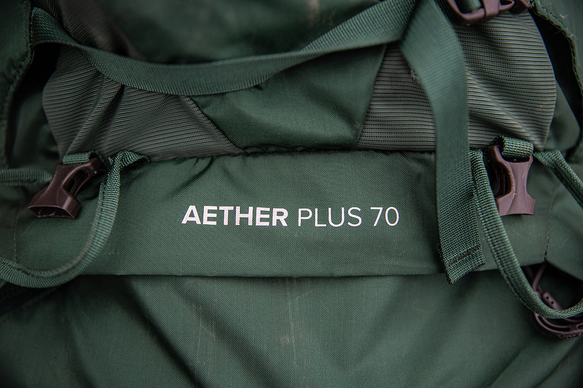 Osprey Aether Plus 70 backpacking pack (fabric closeup)