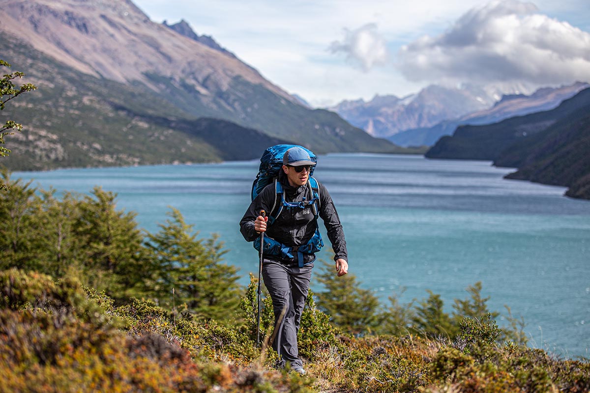 Osprey Atmos AG LT 65 backpack (lakeside hiking)