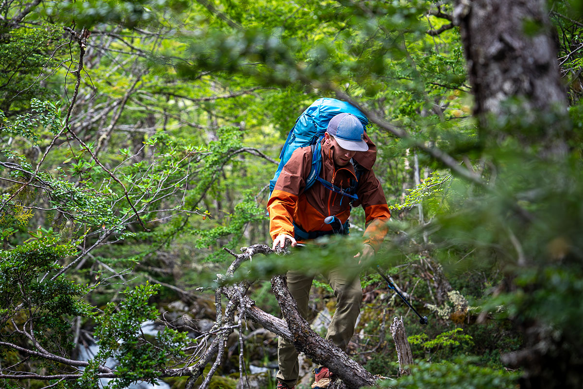 Outdoor Research Foray II rain jacket (backpacking in dense forest)