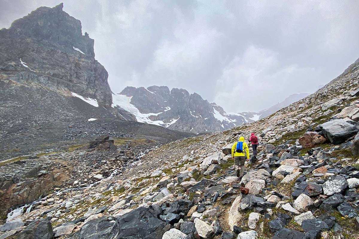 Outdoor Research Microgravity jacket (trekking up to Laguna Duff in Patagonia)