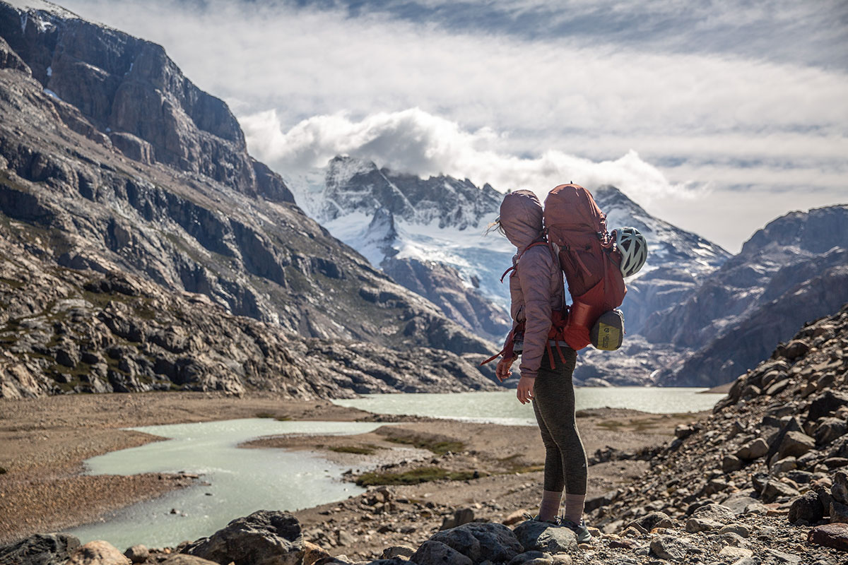 Outdoor Research SuperStrand LT Hoodie (pack on with big mountain views)