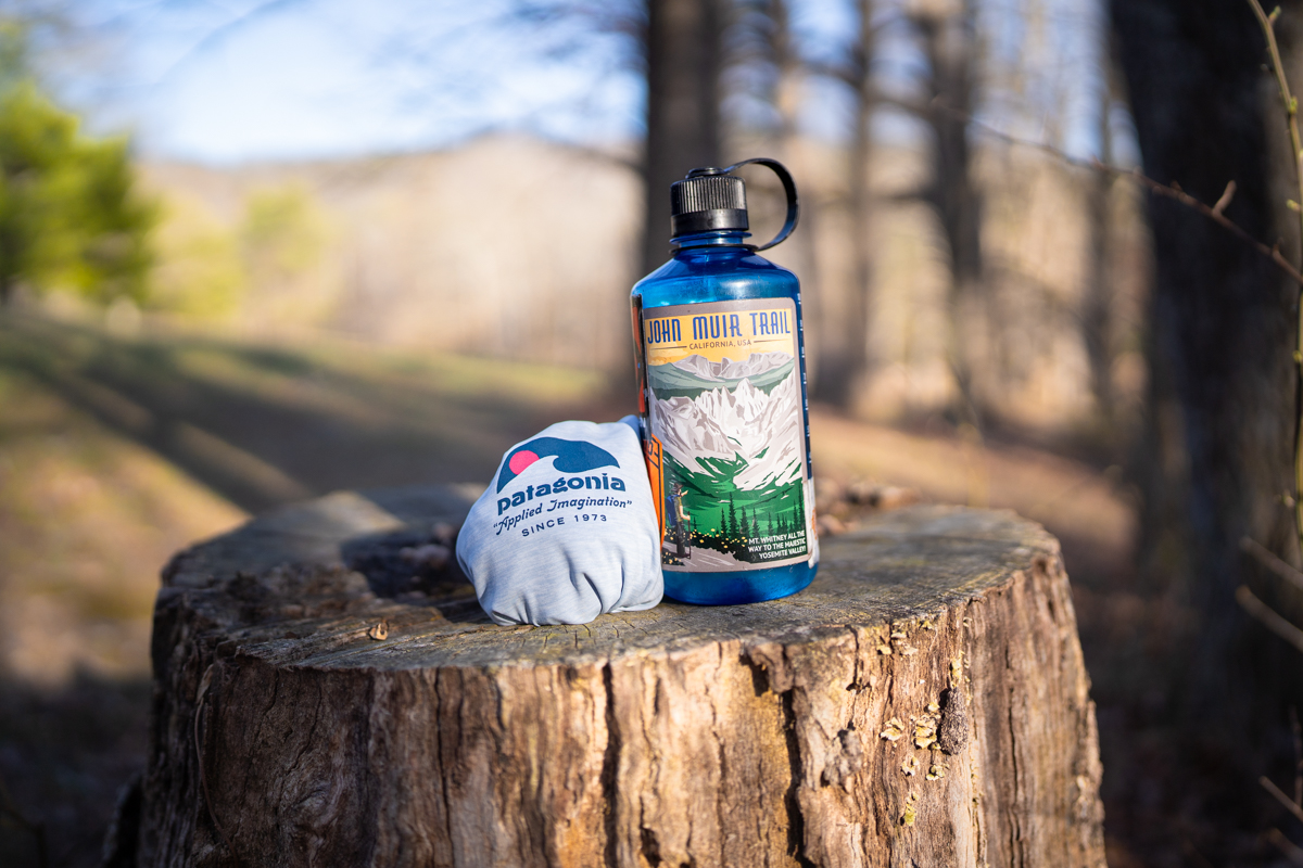 Patagonia Capilene Cool Daily T-Shirt (packed size next to Nalgene)