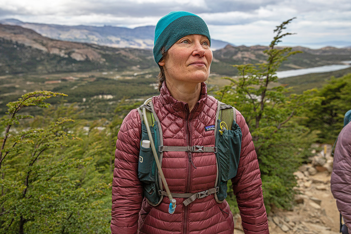 Patagonia AlpLight Down Jacket (layered beneath a running vest)