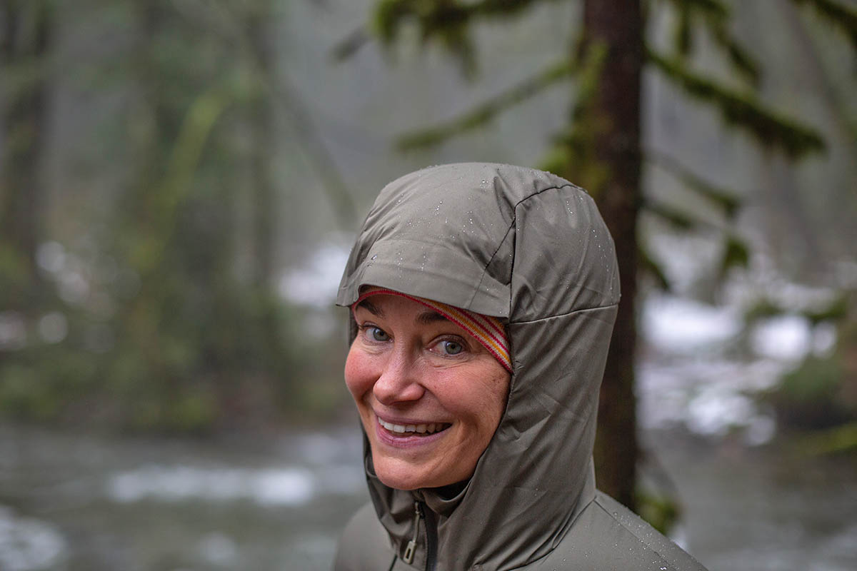 Patagonia Jackson Glacier Parka (hood visor closeup)