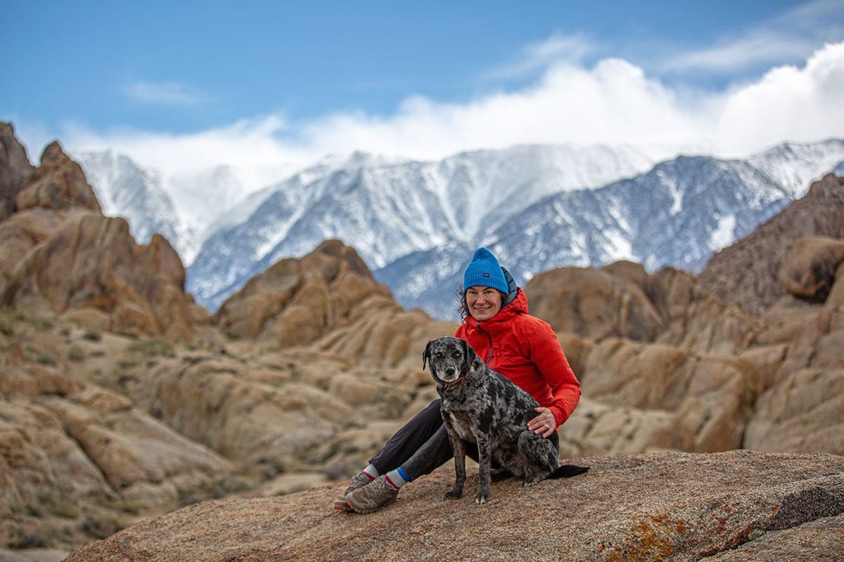 Patagonia M10 Storm Jacket (smiling with dog)