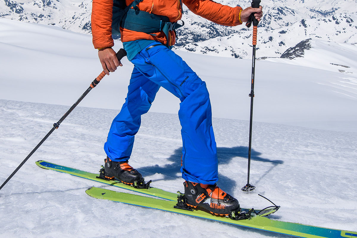 Patagonia Stormstride Pants (closeup while skinning)