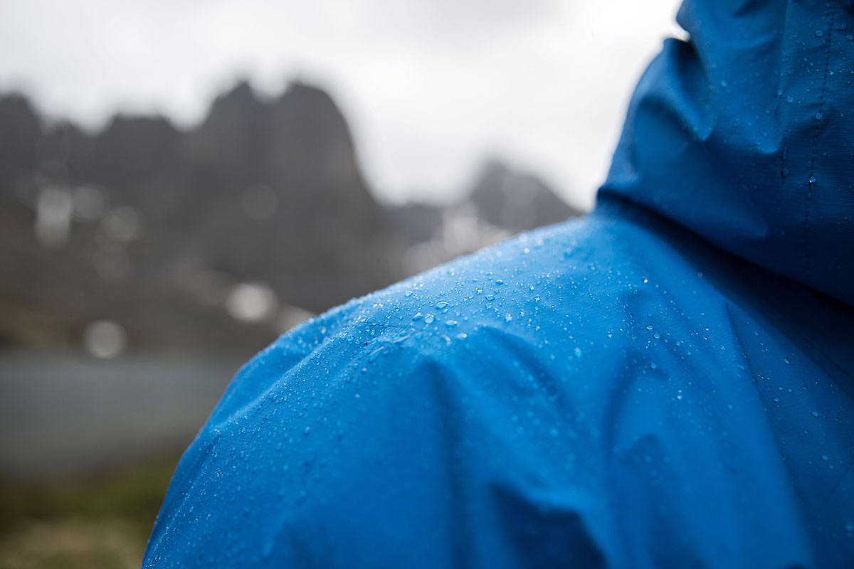 Patagonia Torrentshell 3L rain jacket (DWR and water beading)