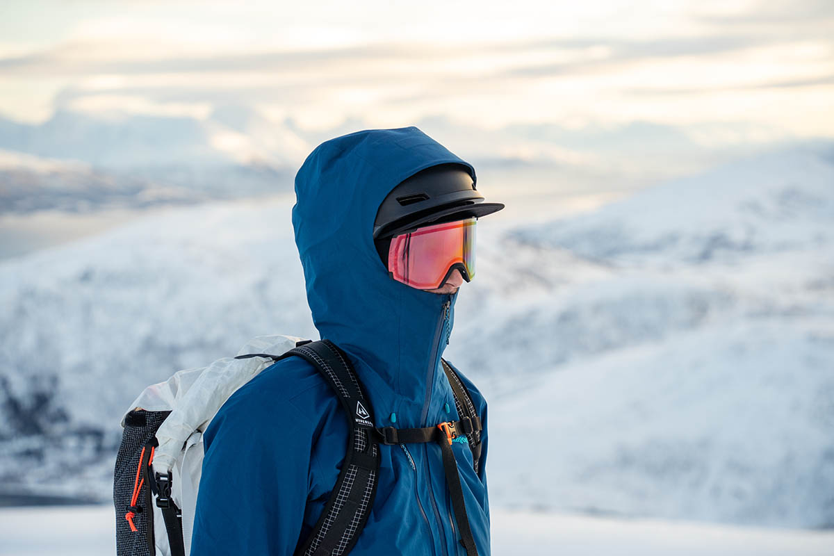Patagonia Triolet Jacket (hood over helmet)