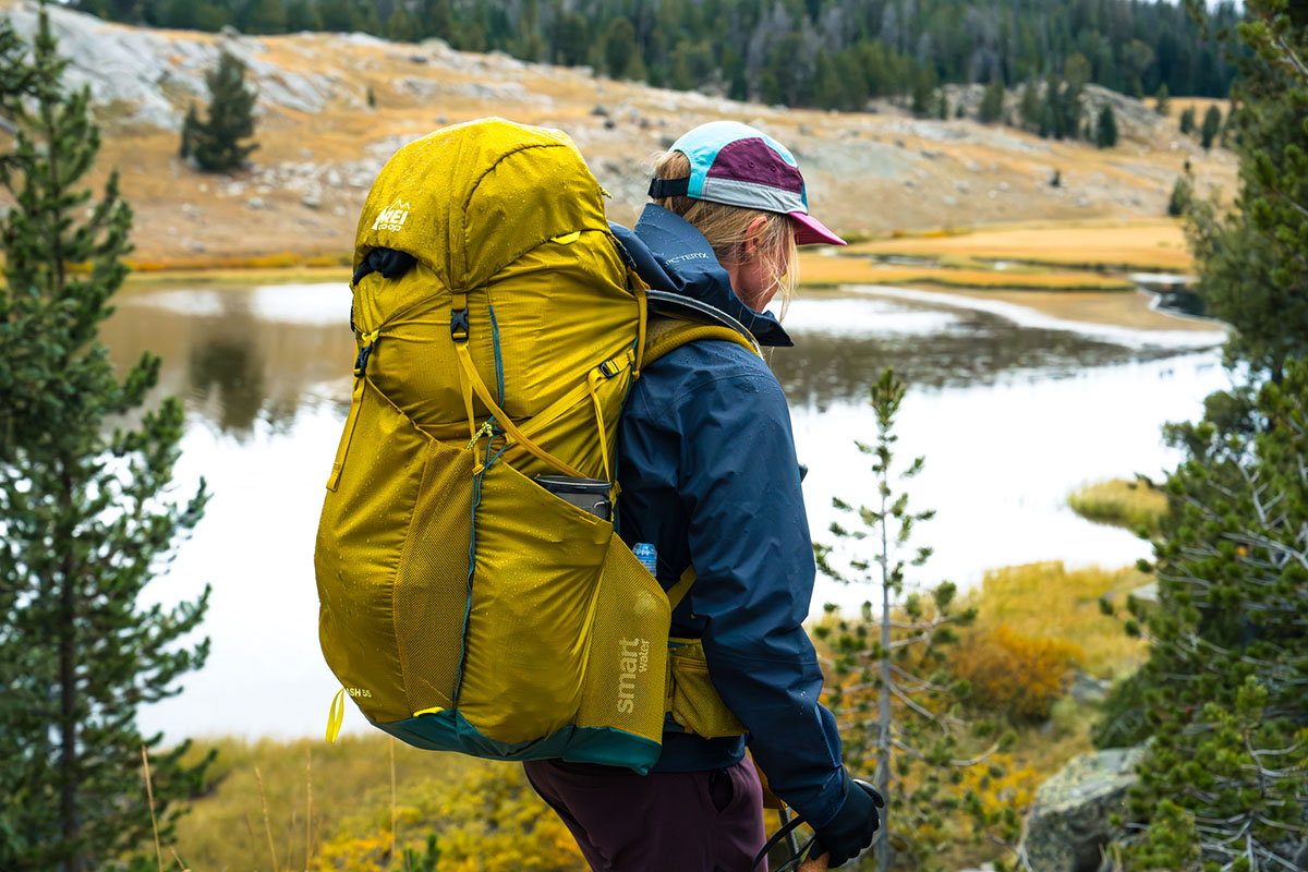 REI Co-op Flash 55 pack (backpacking in rain)