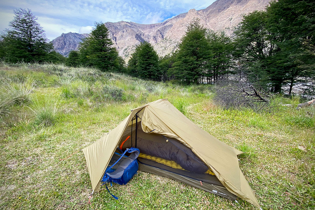 REI Flash Air 2 backpacking tent (in field)