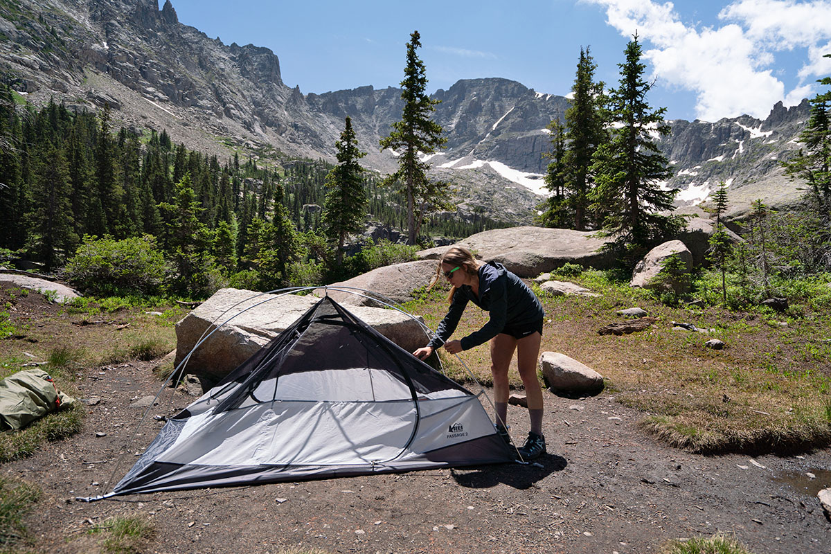 REI Co-op Passage 2 backpacking tent (pole design)