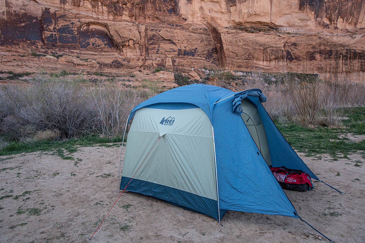 ​​REI Co-op Skyward 4 camping tent (view from side)