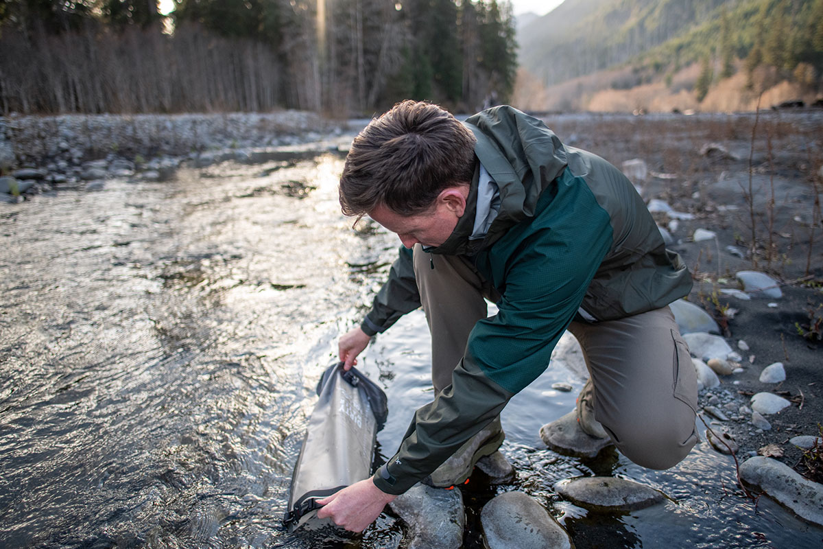 REI Co-op Stormbolt GTX hardshell jacket (filtering water)